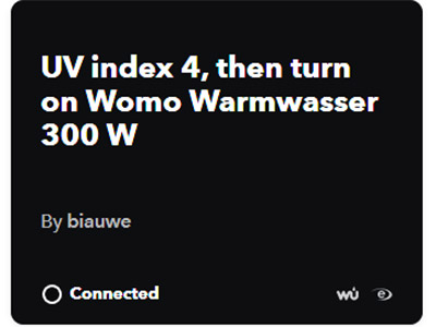 UV 4 Index mit aktuellen Standort