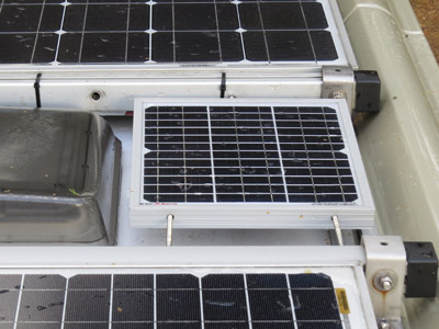 10 Wp Solarmodul auf dem Wohnmobil